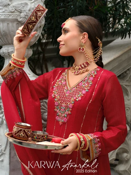 Karwa Anarkali 2025 By Lily And Lali Silk Readymade Suits